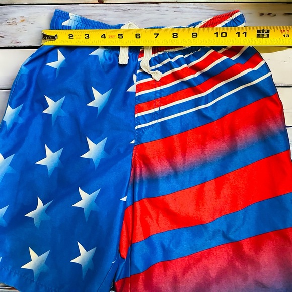 Wonder Nation American Flag Boys Swim trunks -shorts | Boys Size Medium Size 8 - Picture 4 of 7